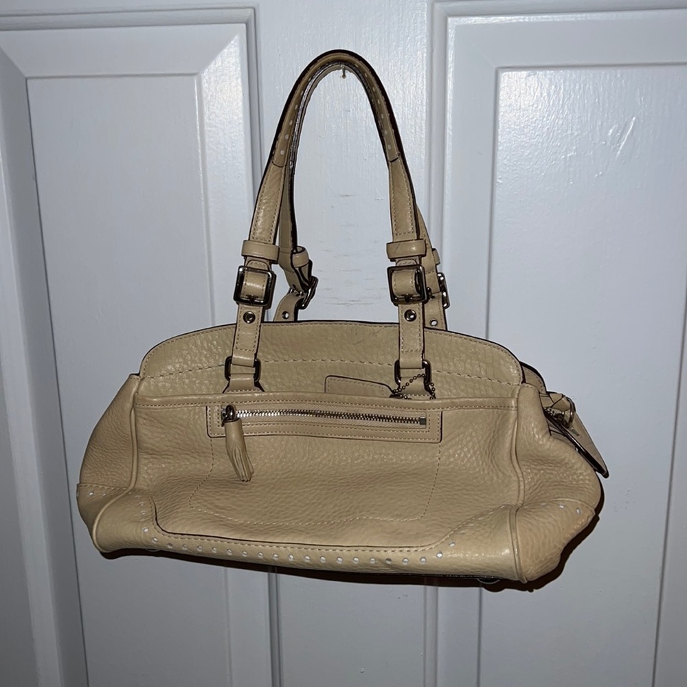 Mini Coach Leather Cream Bag